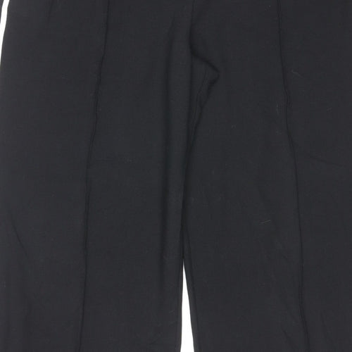 Marks & Spencer Women Black Size 20 Short Jogger Trousers Stripe Zip