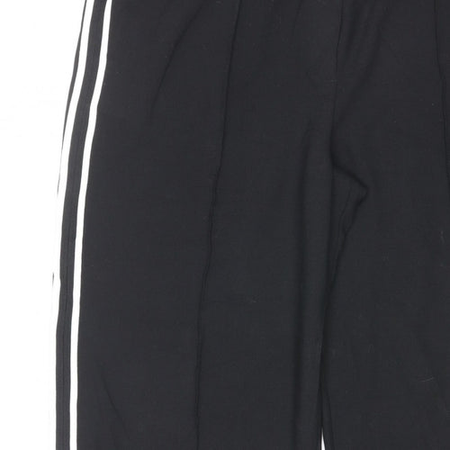 Marks & Spencer Women Black Size 20 Short Jogger Trousers Stripe Zip