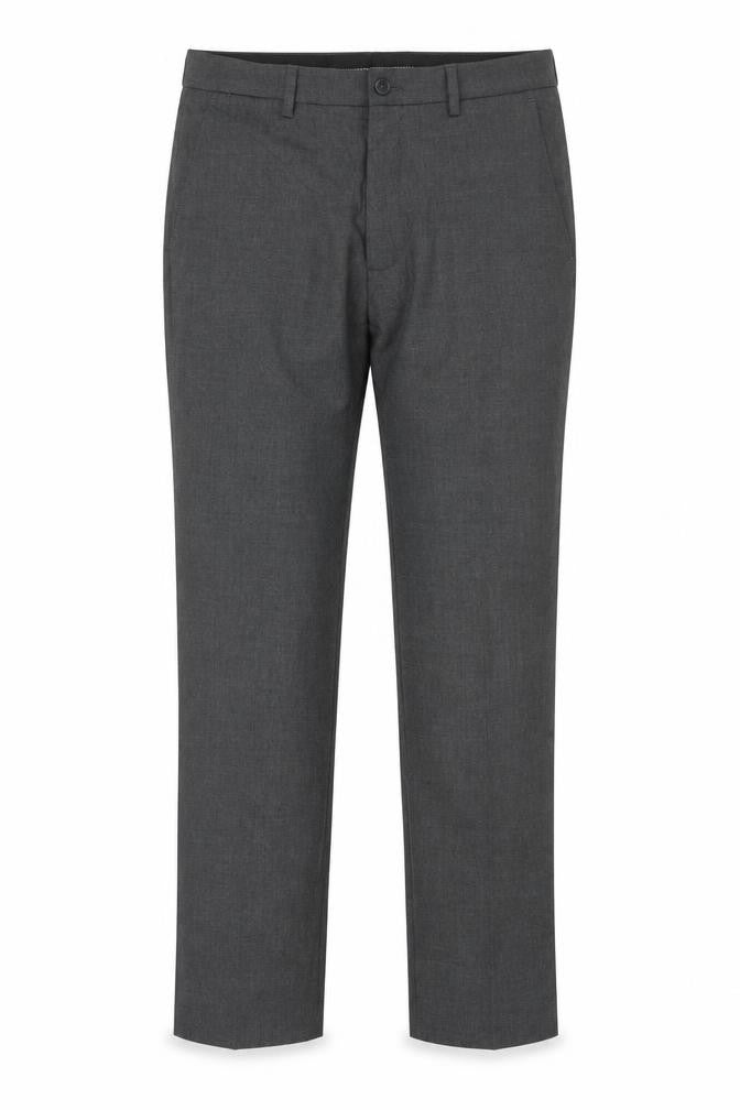 Marks & Spencer Men Grey 32/29 Skinny Herringbone Dress Trousers