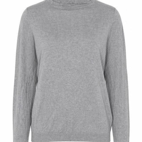 Mango Women Grey UK 10 Roll Neck Fine Knit Long Sleeve Jumper