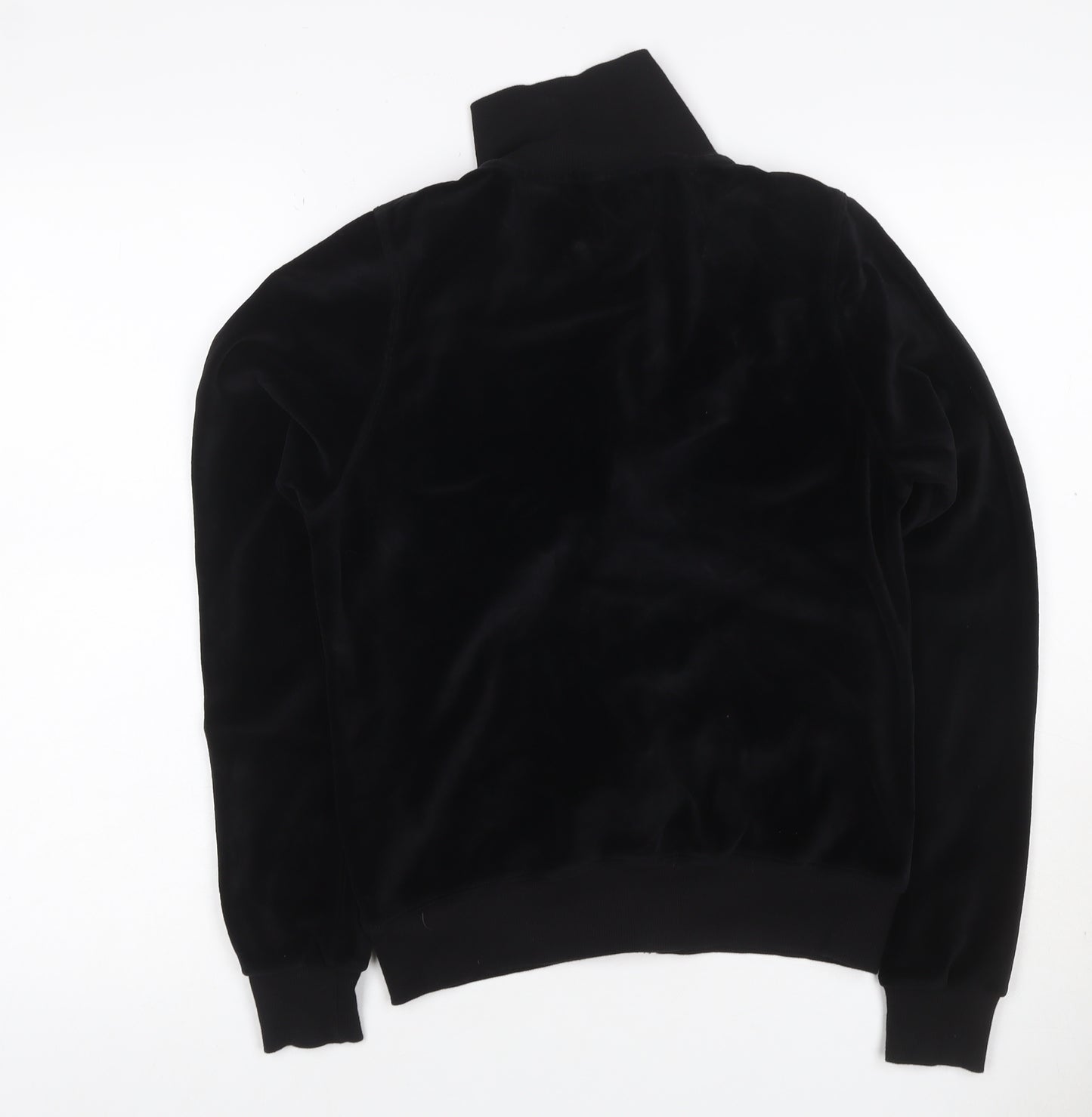 Elle Sport Women's Black UK 12 Velour Full Zip High Neck Sweatshirt