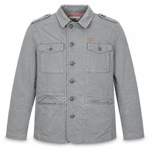 Firetrap Men’s Grey M Military Cotton Twill Button Jacket