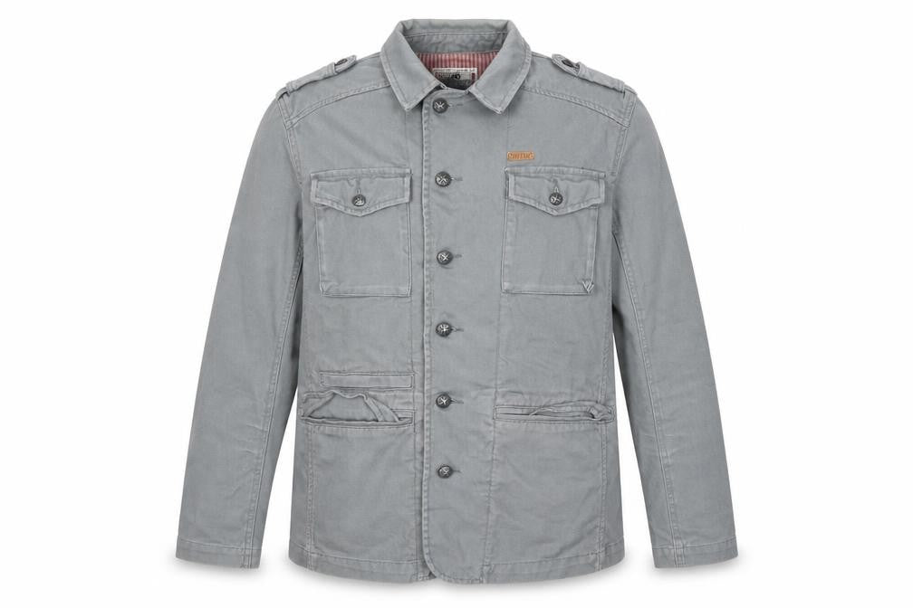 Firetrap Men’s Grey M Military Cotton Twill Button Jacket