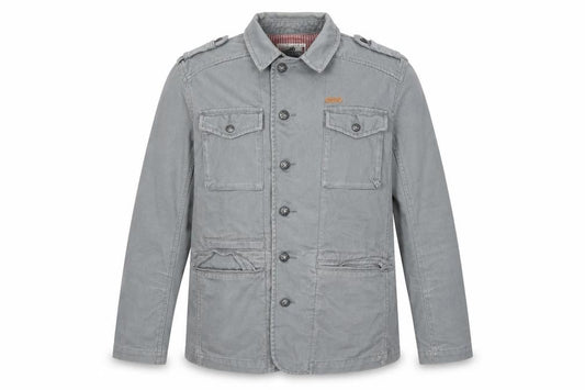 Firetrap Men’s Grey M Military Cotton Twill Button Jacket