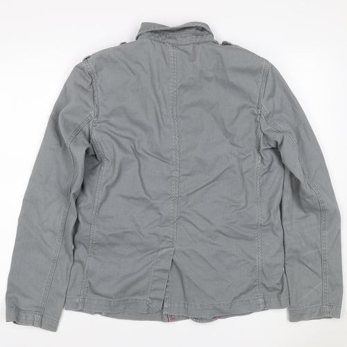 Firetrap Men’s Grey M Military Cotton Twill Button Jacket