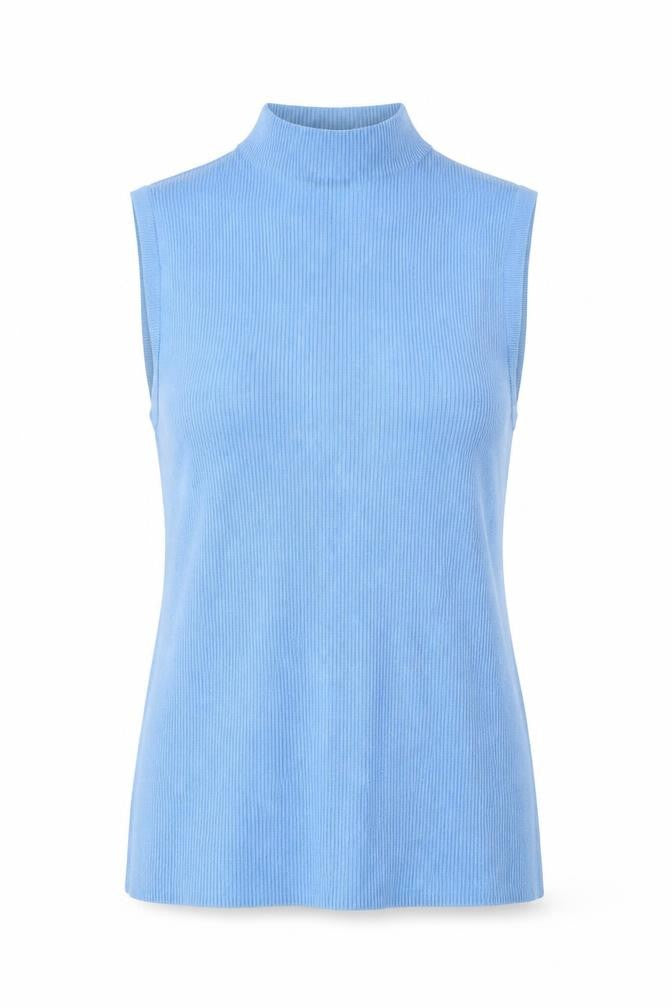 Marks and Spencer Women Blue Size 12 Ribbed Knit Tank Top