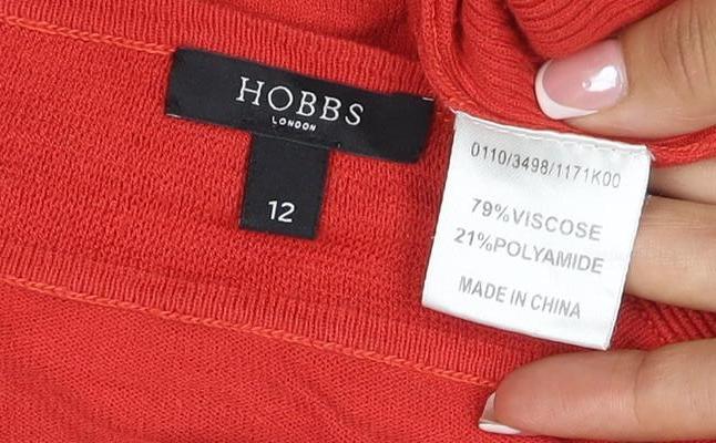 Hobbs Women Red Size 12 Square Neck Long Sleeve Knit Top