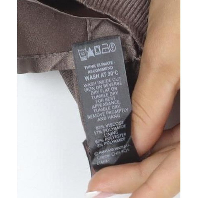 M&S Autograph Women Brown UK 12 V-Neck Ruffle Button Cardigan