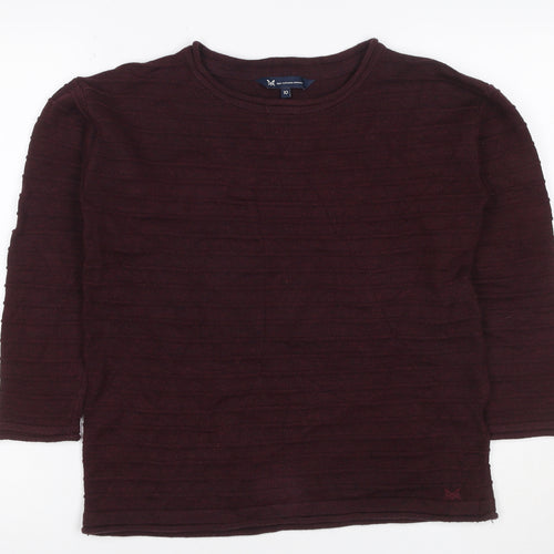 Crew Clothing Company Women Brown Striped Knit Jumper UK 10
