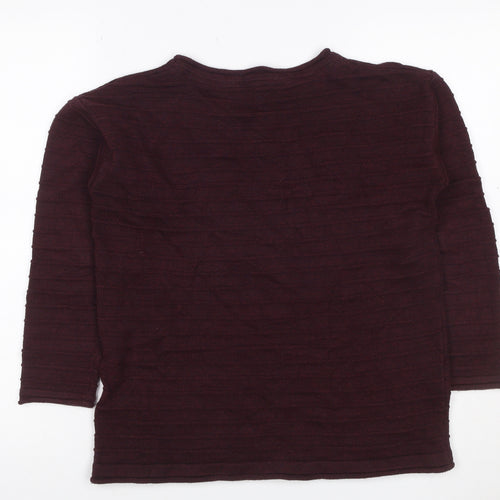 Crew Clothing Company Women Brown Striped Knit Jumper UK 10