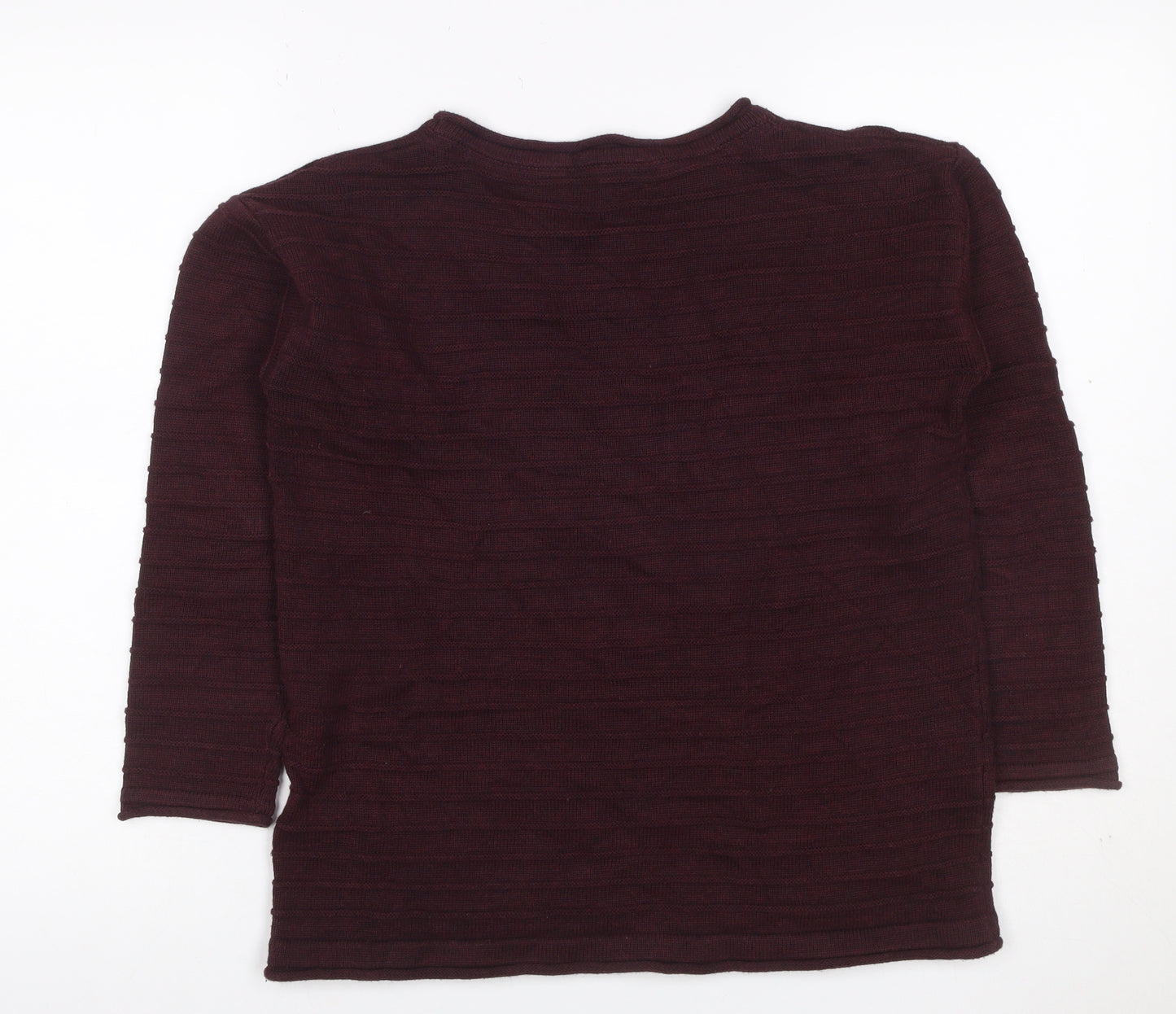 Crew Clothing Company Women Brown Striped Knit Jumper UK 10