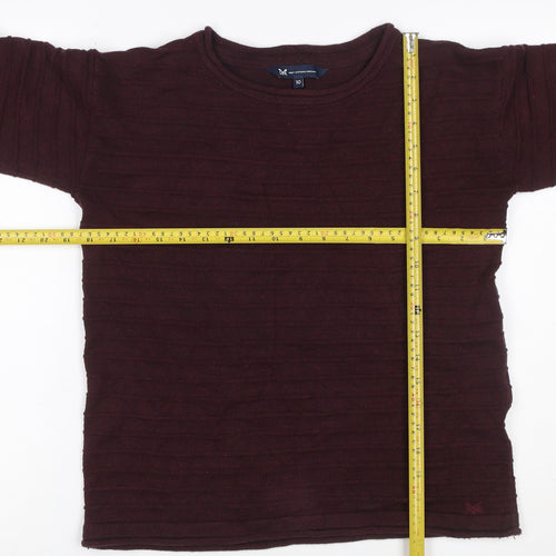 Crew Clothing Company Women Brown Striped Knit Jumper UK 10