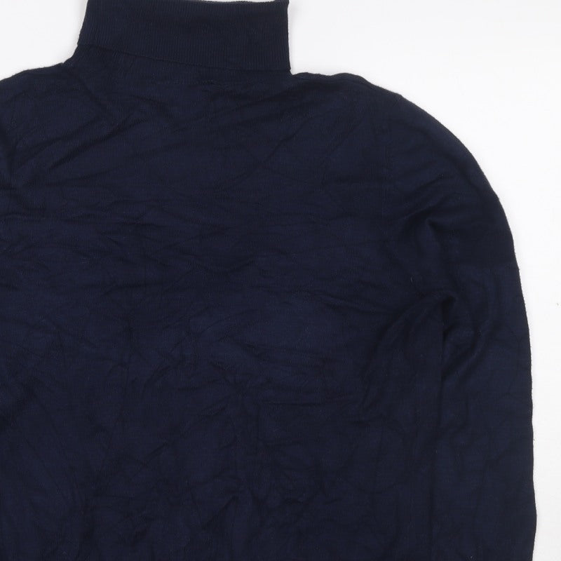 Betty Barclay Women Blue UK 14 Roll Neck Long Sleeve Knit Jumper