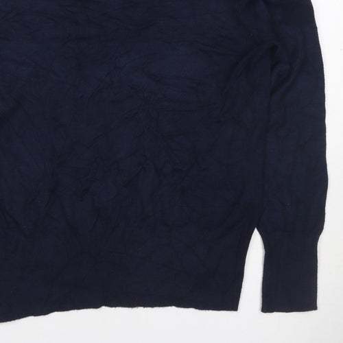 Betty Barclay Women Blue UK 14 Roll Neck Long Sleeve Knit Jumper