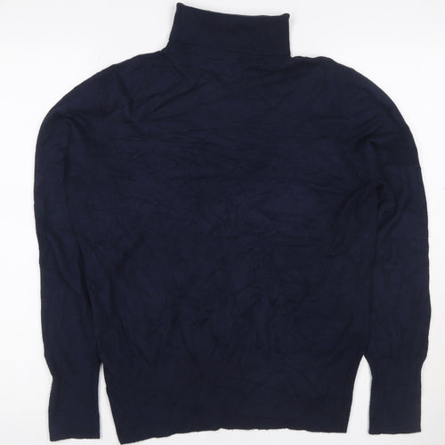 Betty Barclay Women Blue UK 14 Roll Neck Long Sleeve Knit Jumper