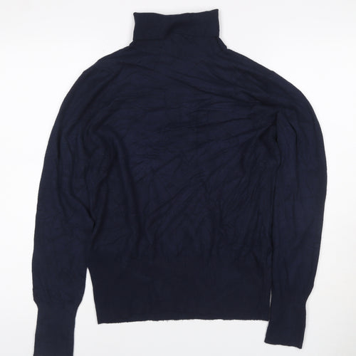 Betty Barclay Women Blue UK 14 Roll Neck Long Sleeve Knit Jumper
