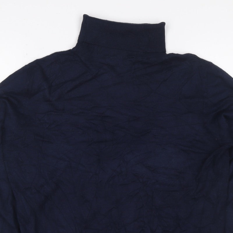 Betty Barclay Women Blue UK 14 Roll Neck Long Sleeve Knit Jumper
