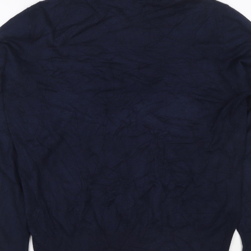 Betty Barclay Women Blue UK 14 Roll Neck Long Sleeve Knit Jumper