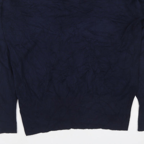 Betty Barclay Women Blue UK 14 Roll Neck Long Sleeve Knit Jumper