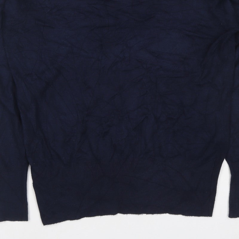 Betty Barclay Women Blue UK 14 Roll Neck Long Sleeve Knit Jumper