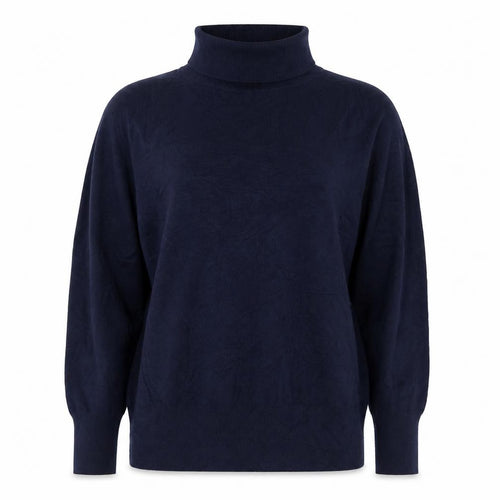 Betty Barclay Women Blue UK 14 Roll Neck Long Sleeve Knit Jumper