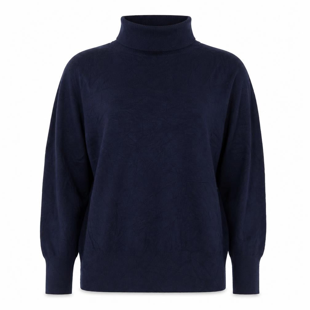 Betty Barclay Women Blue UK 14 Roll Neck Long Sleeve Knit Jumper
