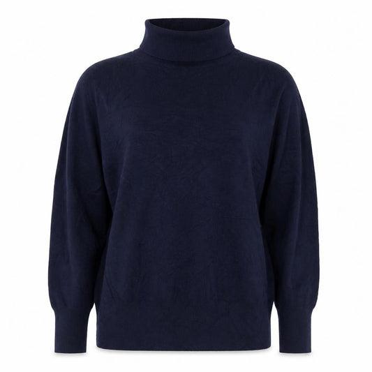 Betty Barclay Women Blue UK 14 Roll Neck Long Sleeve Knit Jumper