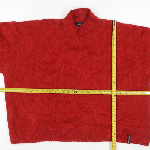 Superdry Women’s Red UK 12 Roll Neck Wool Blend Knit Jumper