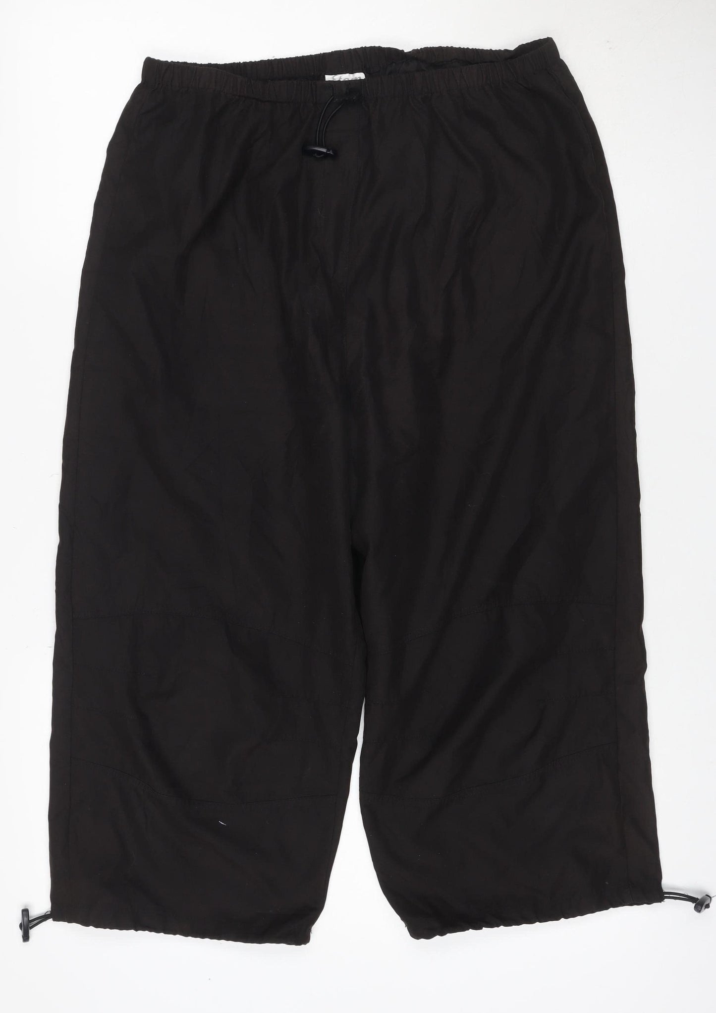 Elam Women’s Black UK 18 Wide-Leg Drawstring Trousers
