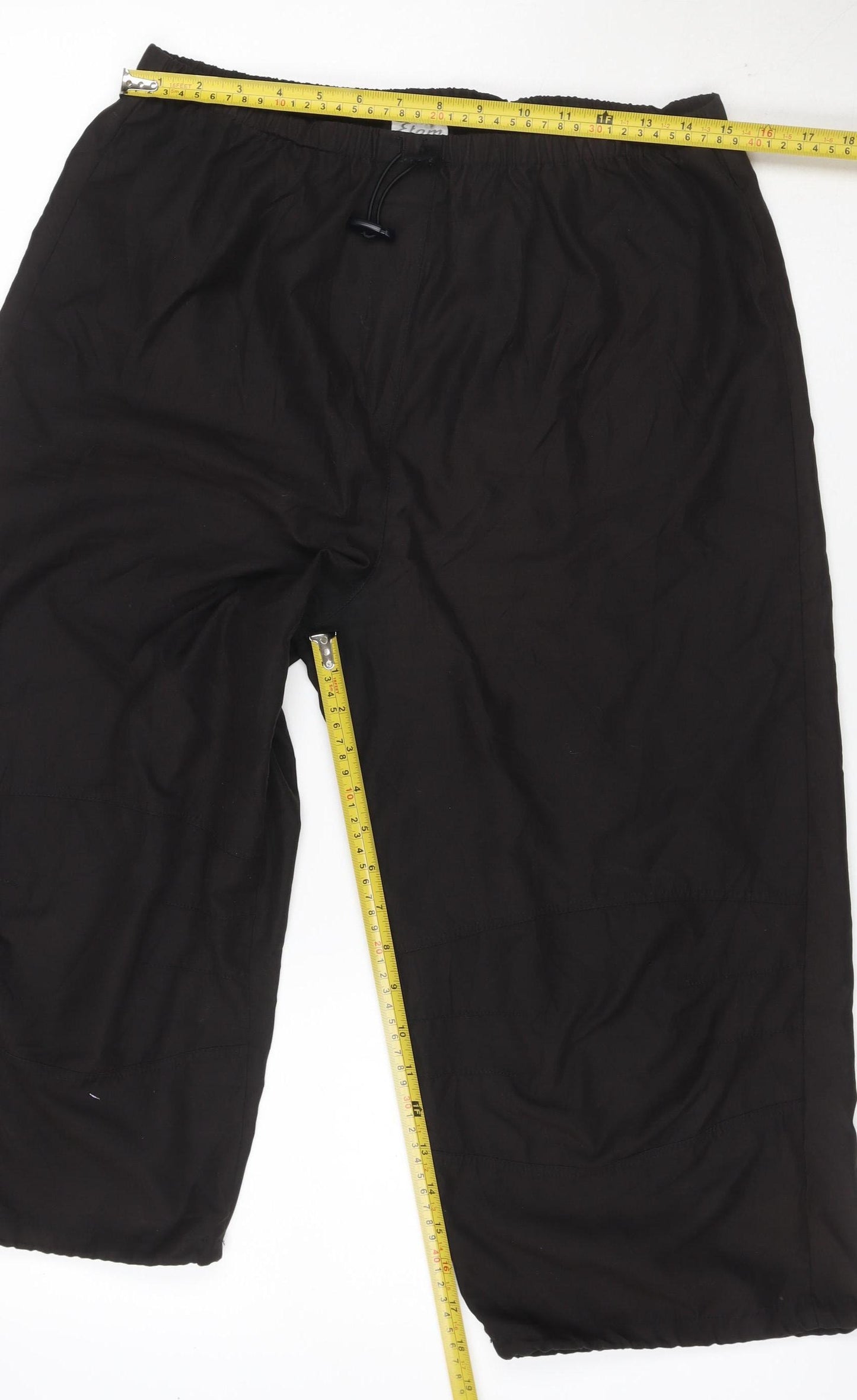 Elam Women’s Black UK 18 Wide-Leg Drawstring Trousers