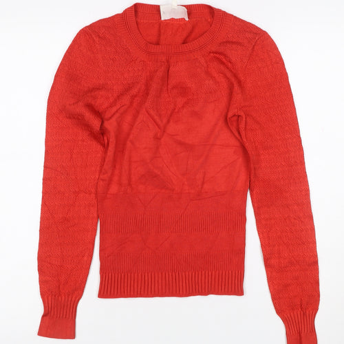 Damsel in a Dress Women’s Red Size 8 Geometric Knit Jumper