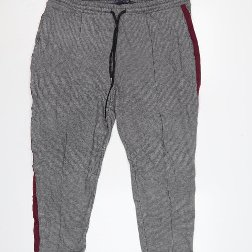 Marks & Spencer Women’s Multicoloured Check Jogger Trousers UK 18 Short