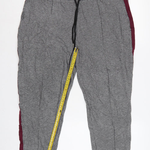 Marks & Spencer Women’s Multicoloured Check Jogger Trousers UK 18 Short