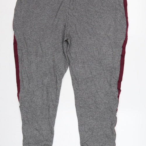 Marks & Spencer Women’s Multicoloured Check Jogger Trousers UK 18 Short