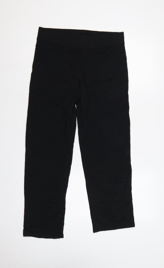 Marks & Spencer Women Black UK 12 Short High Rise Stretch Leggings
