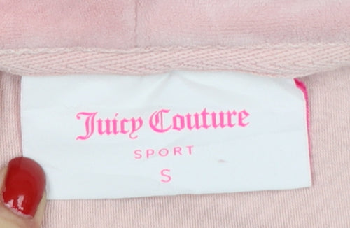 Juicy Couture Sport Women Pink S Velour Full Zip Hoodie