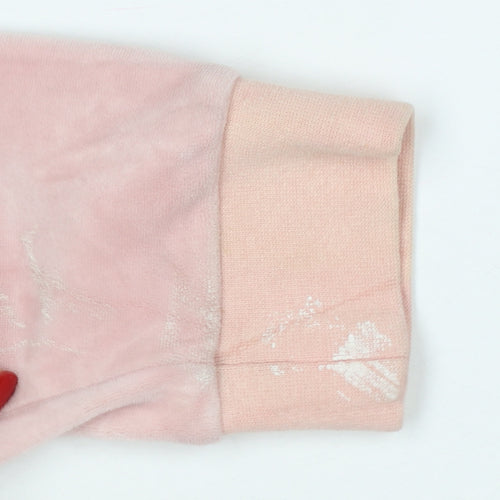 Juicy Couture Sport Women Pink S Velour Full Zip Hoodie
