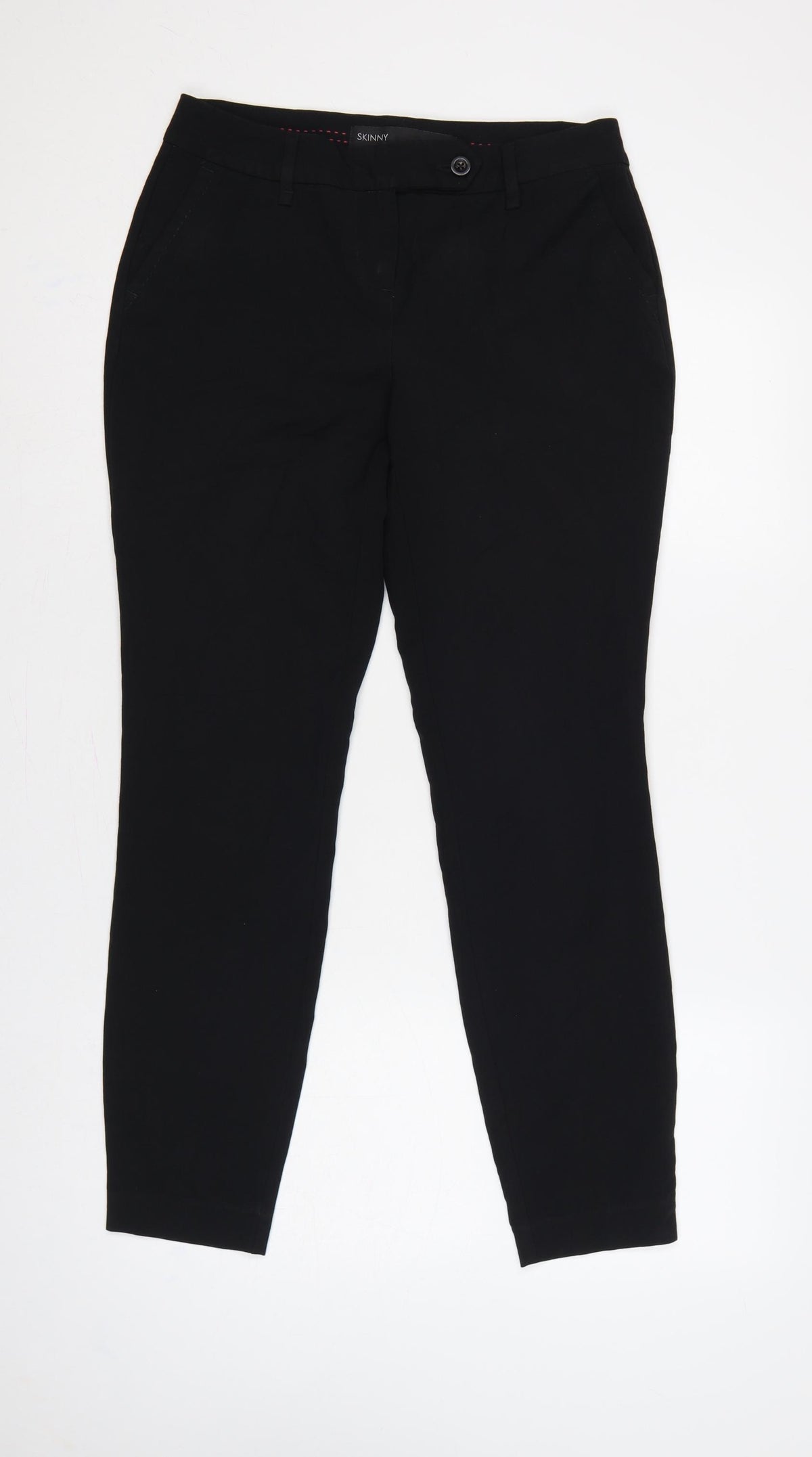Next Women Black UK 8 Regular Skinny Smart Work Trousers