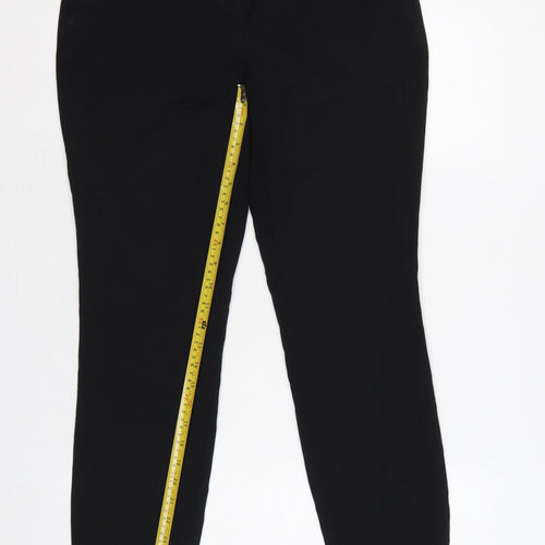 Next Women Black UK 8 Regular Skinny Smart Work Trousers