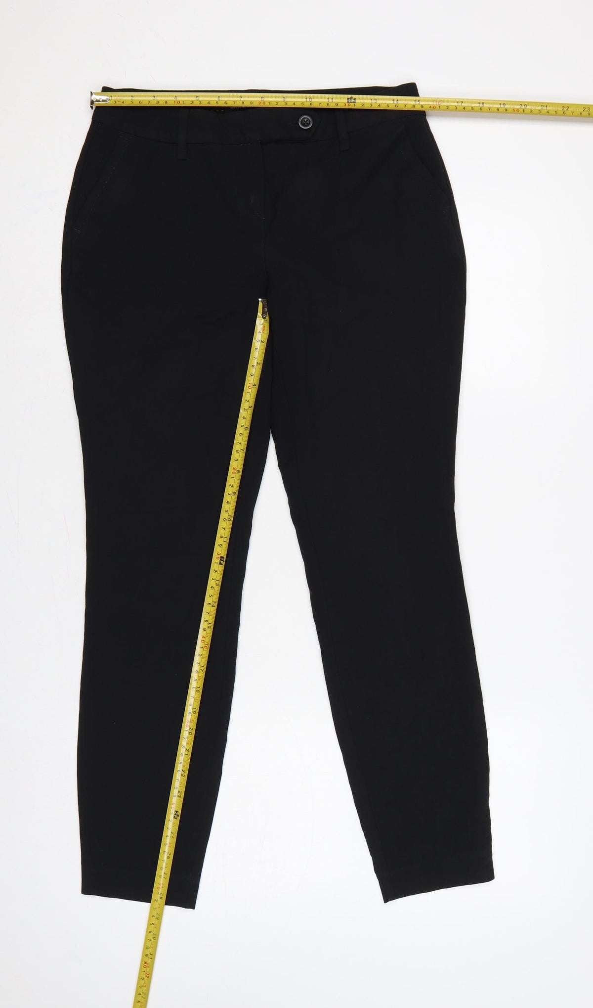 Next Women Black UK 8 Regular Skinny Smart Work Trousers