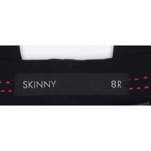 Next Women Black UK 8 Regular Skinny Smart Work Trousers