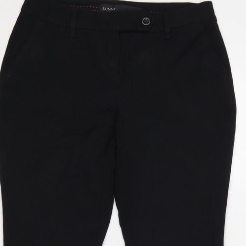 Next Women Black UK 8 Regular Skinny Smart Work Trousers