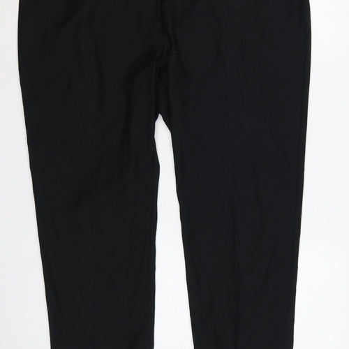 Marks & Spencer Women Black UK 20 Tapered Stretch Dress Trousers