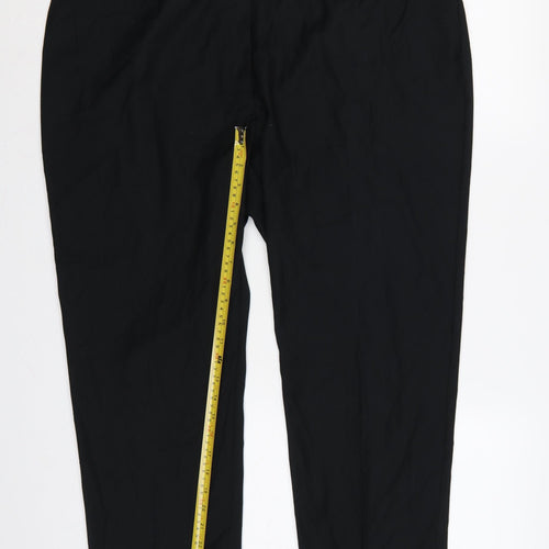 Marks & Spencer Women Black UK 20 Tapered Stretch Dress Trousers