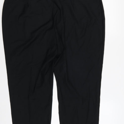 Marks & Spencer Women Black UK 20 Tapered Stretch Dress Trousers