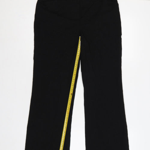 Style & Co. Women’s Black Pinstripe Stretch Dress Trousers UK 8 Petite