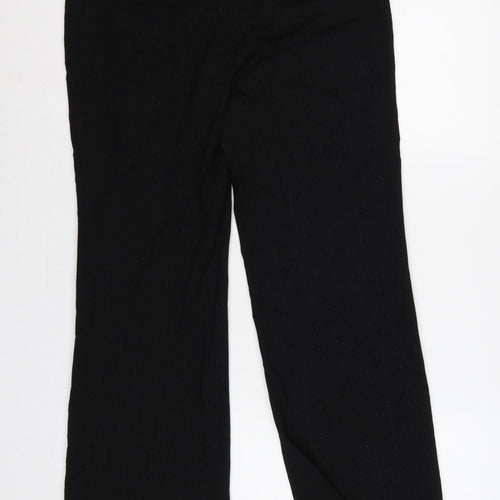 Style & Co. Women’s Black Pinstripe Stretch Dress Trousers UK 8 Petite