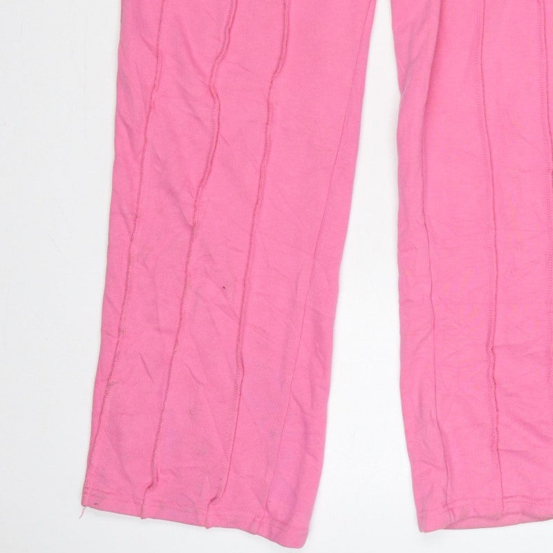 Additional view of boohooMAN Men’s Pink S Sweatpants Drawstring Elastic Waist Logo Joggers