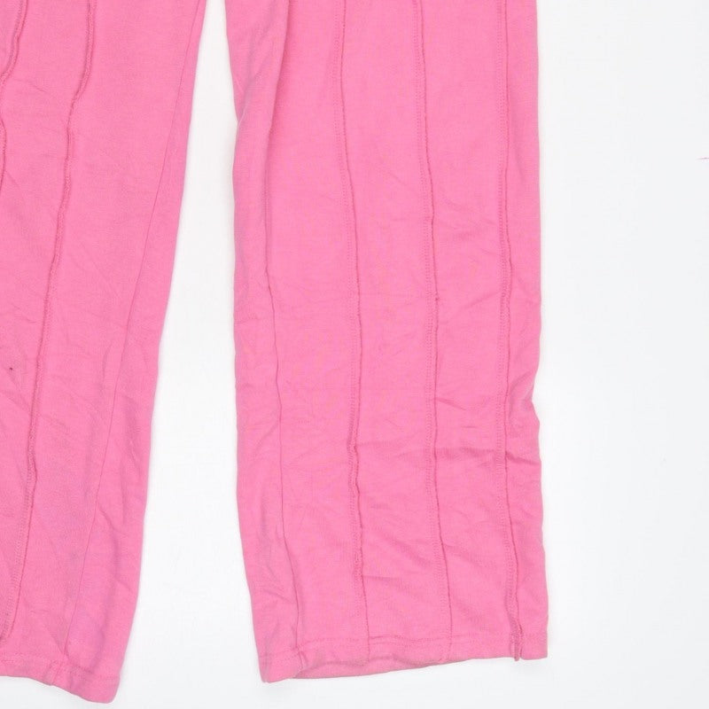 Additional view of boohooMAN Men’s Pink S Sweatpants Drawstring Elastic Waist Logo Joggers