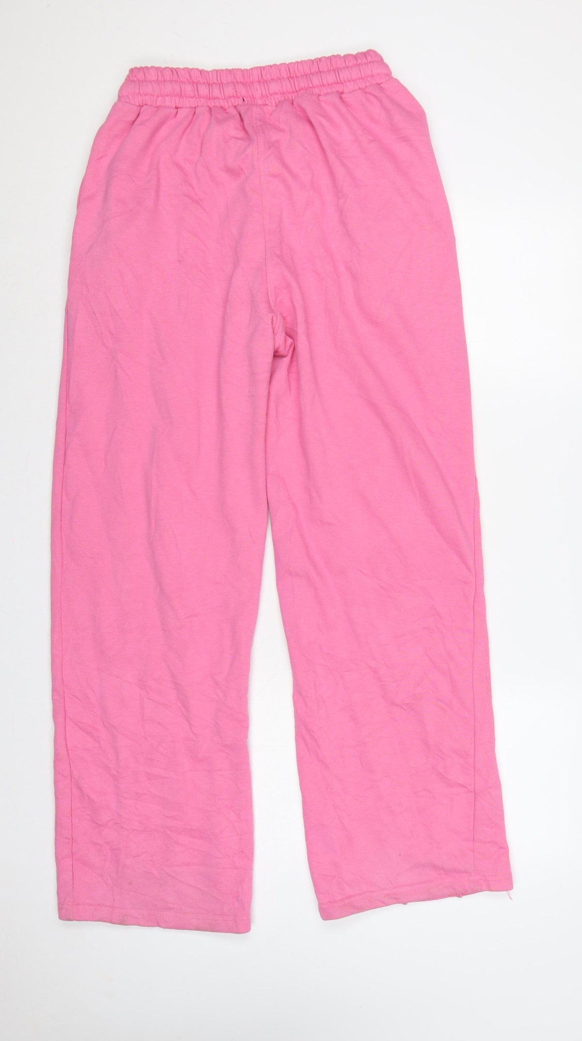 Brand and care label for boohooMAN Men’s Pink S Sweatpants Drawstring Elastic Waist Logo Joggers